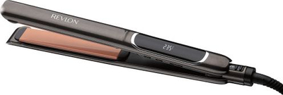 Piaster flokësh Revlon Salon Straight Copper Smooth Styler, pllaka bakri, rregullim temperature, gri