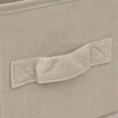 Shportë për sistemim 5five Velvet Basket, 15x31x15cm, me dorezë, bezhë