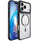 Mbrojtëse telefoni 3MK Satin Armor Clear MagCase, për iPhone 17 Pro, MagSafe, transparente me kornizë të zezë