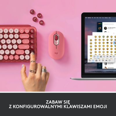 Tastierë Logitech POP Keys (920-010737), US, korale