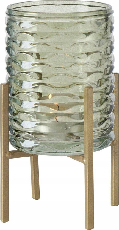 Mbajtëse qiriri Boltze Home Bolito, 8 cm, xham, jeshile
