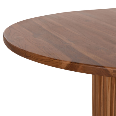 Tavolinë ngrënieje Roder HM9896, rrumbullakët, diametër 130cm, dru teak natyral