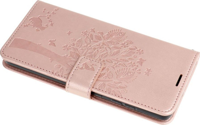Kaburë telefoni Forcell MEZZO Book për Samsung Galaxy A32 LTE, me pemë, golden pink