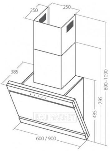 Aspirator kuzhine Akpo Kastos 60 WK-9, 60cm, i zi
