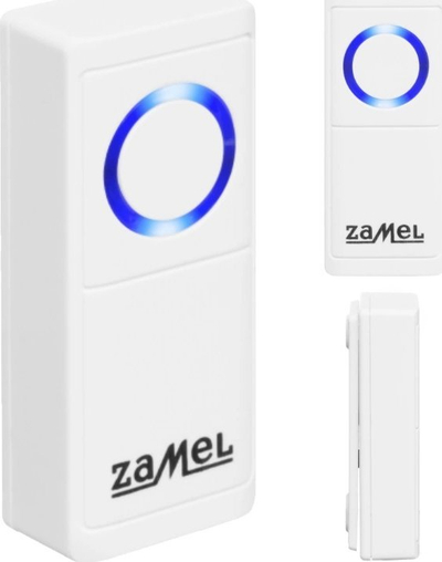 Buton wireless për zile dere Zamel ST-911 Classic II ST-911P, IP44, rreze deri 100m, i bardhë