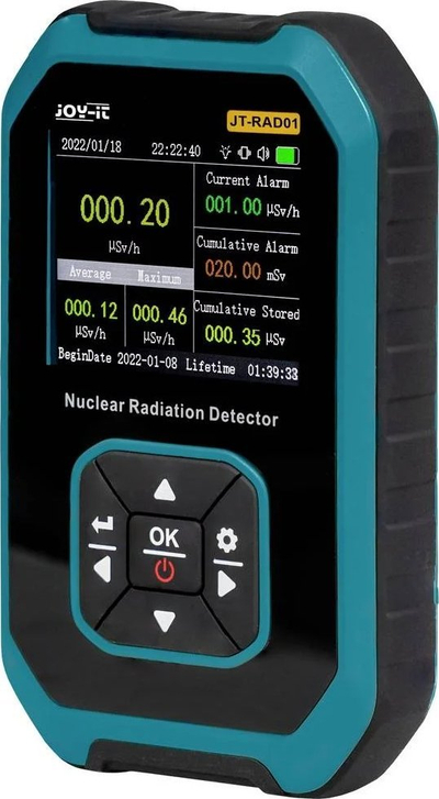 Detektor rrezatimi Joy-it JT-RAD01, për β γ dhe rreze X, me LED dhe dridhje