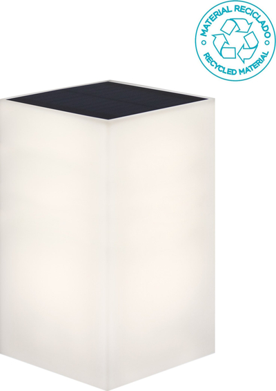 Dritë muri diellore Newgarden Wally LED, 12x18 cm, e bardhë