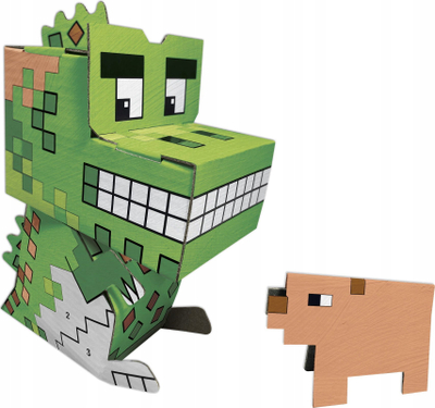 Set pikturimi 3D Derform KIDEA Dragon, figurë dragoi dhe derrkuci, për fëmijë