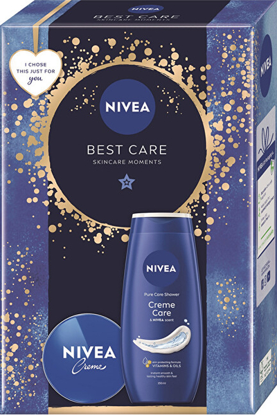 Set për trup Nivea Best Care, xhel dushi 250 ml + krem intensiv 75 ml