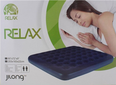 Двоен воздушен душек JiLong Flok Relax JL020256 5N, 203x183x22 cm, сина боја