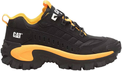 Atlete Caterpillar Intruder, mesh edhe nubuck, me taban të trashë, të zeza CAT yellow