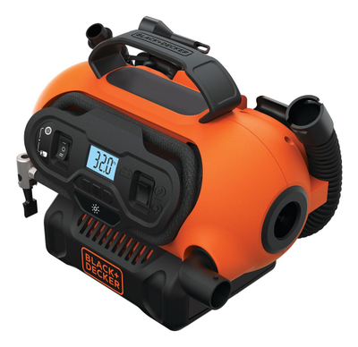 Kompresor ajri Black&Decker BDBDCINF18N, 18V, ekran digjital, portokalli