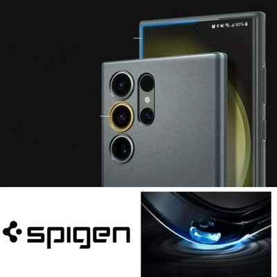 Këllëf telefoni Spigen Thin Fit për Samsung Galaxy S23 Ultra, plastikë e fortë, rron me karikim wireless, jeshile Abyss