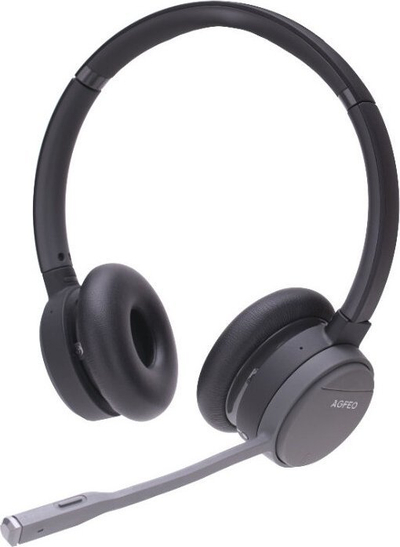 Kufje pa tela Agfeo Infinity, Bluetooth, për zyra, të zeza