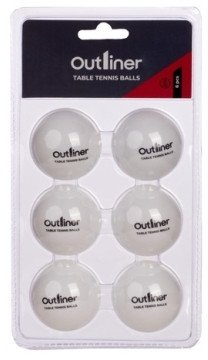 Topa pingpongu Outliner W392PP 3, set 6 copa, të bardhë