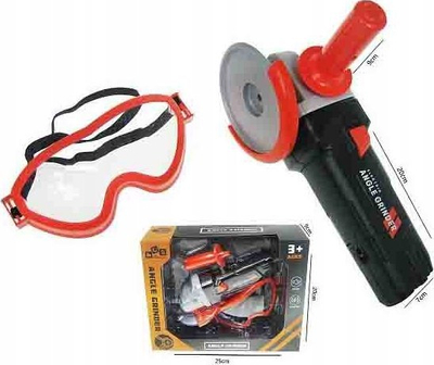 Set lodrash me vegla Tool Set Angle Grinder, me tinguj, me syze mbrojtëse, i kuq e zi