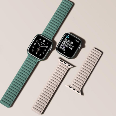 Rrip ore Hurtel Magnetic Strap për Apple Watch 44mm 42mm, me magnet, kafe