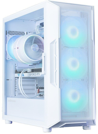 Kasa kompiutri Zalman i3 Neo ARGB V2, mid tower ATX, xham i temperum, e bardhë