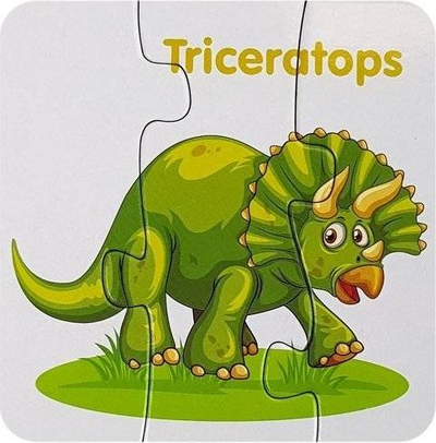 Puzzle edukative Lean Sport Dinosaur Friends, 10 elemente, shumëngjyrëshe