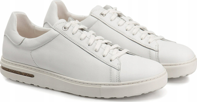 Atlete lëkure Birkenstock Bend, me shollë anatomike, të bardha