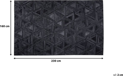 Tapet lëkure Beliani KASAR, 160x230 cm, i zi