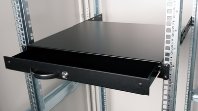 Sirtar rack Equip me çelës 19", 1U, i zi RAL9005