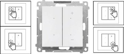 Rregullator LED Simon 55 RGBW Strip Dimmer, 12–24V, Wifi