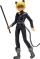 Figurë aksion Playmates Miraculous Cat Noir, 11", me shkop, i zi