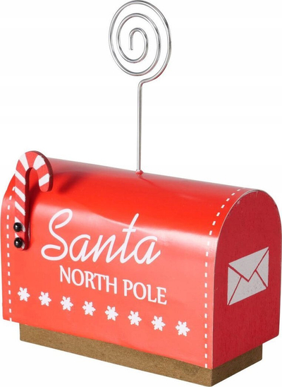 Mbajtëse shënimesh Boltze Home Santo Christmas, metal, për dekor, e kuqe