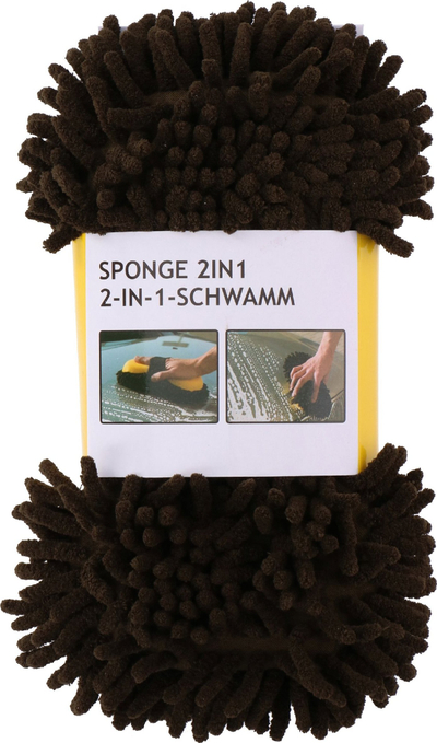 Sfungjer larje makine Dunlop 2 në 1, mikrofiber, jeshil