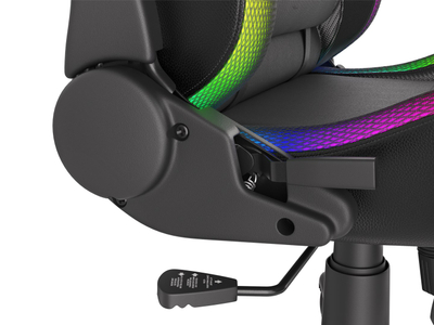 Karrige gaming Genesis Trit 500 RGB, ergonomike, me ndriçim RGB, e zezë