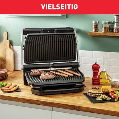 Grill kontakti Tefal OptiGrill+ XL GC7248, sipërfaqe e madhe XL, programe automatike, i zi