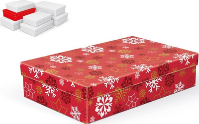 Kuti dhuratash Christmas A-V006-D, 30x19x7cm, karton 1.5mm, e kuqe