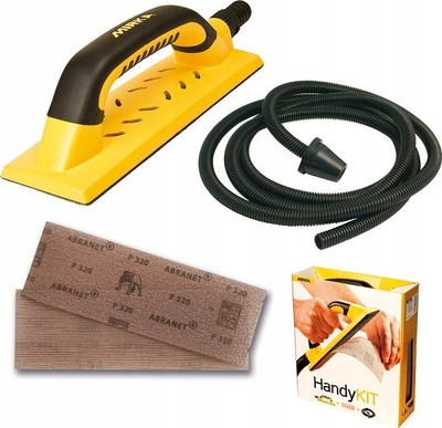 Set lëmimi dore Mirka HANDY, 80x230mm, me thithje pluhuri, i verdhë