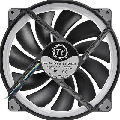Кулер за куќиште Thermaltake Riing Plus 20, 200mm, РГБ, црн
