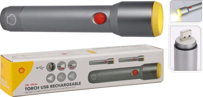 Elektrik dore Shell Torch USB me karikim, alumini, 150 m, gri