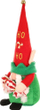 Figurinë dekoruese për Krishtlindje Saska Christmas Elf Gnome Dwarf, 28 cm, e kuqe me jeshile