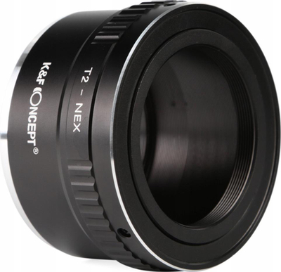 Adapter objektivi K&amp;F Concept KF06.252, Sony E / NEX për T2 mount, i zi