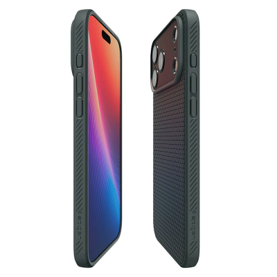Kapak telefoni Spigen Liquid Air për iPhone 17 Pro Max, antibakterial, Abyss Green