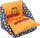 Shpi-shtrat për mace Garfield GR-6473, 37x37x37cm, portokalli e kaltër