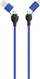 Kabllo USB 2GO USB A në USB C Lightning, 1.2 m, blu