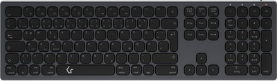 Tastierë KeySonic KSK-8023BTRF, Bluetooth RF, layout gjerman QWERTZ, gri e errët