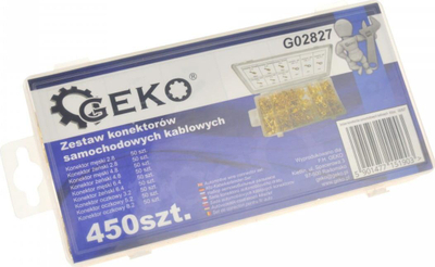 Set konektorësh kabllosh GEKO, 450 copa, për makina dhe punëtori