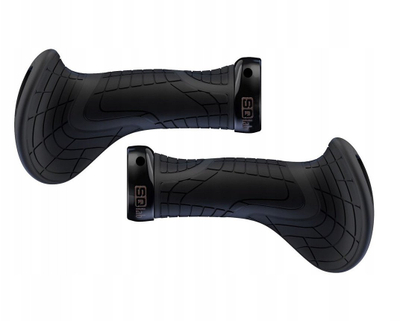 Doreza biçiklete SQlab 702 Small, ergonomike, 137mm, të zeza
