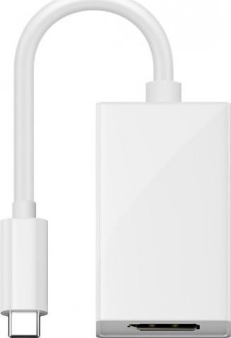 Adapter USB C Wentronic Goobay 66257, në DisplayPort, Full HD 1080p, i bardhë
