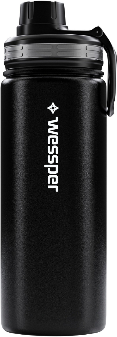 Shishe termike Wessper ACTIVEMAX STEELINE, 500 ml, çelik inox, e zezë