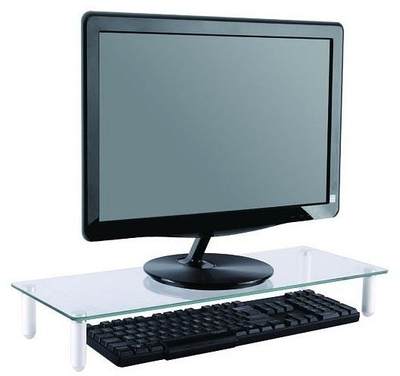 Stendë monitori Techly 028504, deri 32", xham, e bardhë