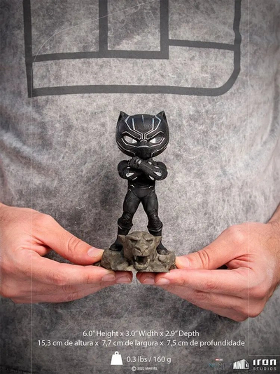 Figurë koleksionuese Iron Studios Marvel Black Panther Minico, 15.3cm, për zbukurim, e zezë