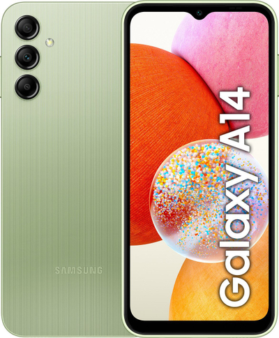 Телефон Samsung Galaxy A14 4G, 6.6", 64GB, зелена