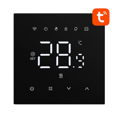 Termostat smart për bojler Avatto WT410-BH-3A-B, WiFi, 3A, i zi